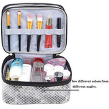 MKPCW Makeup Bags Double layer Travel Cosmetic Cases Make up Organizer Toiletry Bags (Colorful fish scales)