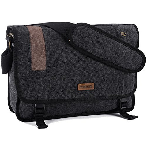 Vonxury Canvas Mens Messenger Bag Vintage 15 Inch Laptop Bag Large Satchel Bag