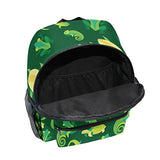 GIOVANIOR Frogs And Reptiles Lightweight Travel School Backpack for Boys Girls Kids