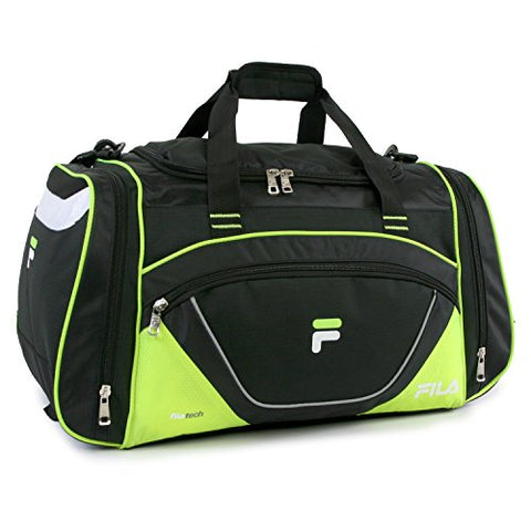 Fila Acer 25" Sport Duffel Bag, Black/Neon Green
