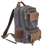 Harley-Davidson Mustang Vintage Leather & Heather Gray Backpack 99107 GRAY