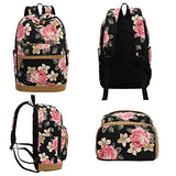 School Backpack Girls Teens Bookbags Set, 15" Women Laptop Bag + Lunch Tote Bag + Clutch