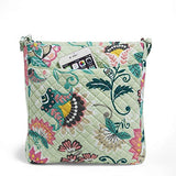 Vera Bradley Iconic Triple Zip Hipster, Signature Cotton, Mint Flowers