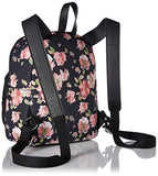 Bueno of California Bueno Canvas Backpack, black/pink flowers