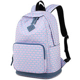 Backpack for Girls,Hey Yoo Classic Polka Dots Stripe Bookbag School Bag School Backpack for Girls School (light blue)