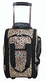 Boardingblue New United Airlines Rolling Free Personal Item Under Seat (Leopard)