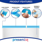 Premium Travel Storage Compression Bags for Clothes |8 Pack 4L 4M| Zippered, Roll Up, Space-Saving - No Vacuum Luggage Accessories | Heavy-Duty Airtight - Waterproof Seal - Reusable