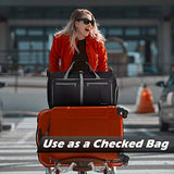 Gonex 60L Foldable Travel Duffel Bag Water & Tear Resistant, Black