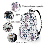 Violet Mist Unicorn School Backpack Bag Waterproof Canvas for Girls Boys Adults