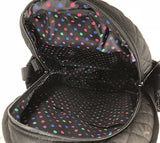 Vera Bradley Leigh Small Quilted Backpack (Classic Black)