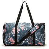 Jadyn B 22" Women'S Weekender Duffel Bag With Shoe Pocket, Navy Floral