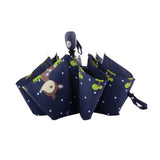 FakeFace Cute Cartoon Deer Flower Printed Travel Tote Mini Sun/Rain/Windproof Umbrella Auto Open&Close Compact Umbrella,Super Quality