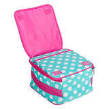 Reinforced Design Water Resistant Backpack And Lunch Bag Set (Aqua Dot)