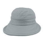 Womens 2in1 Wide Brim Summer Folding Anti-UV Golf Tennis Sun Visor Cap Beach Hat, Grey, OS