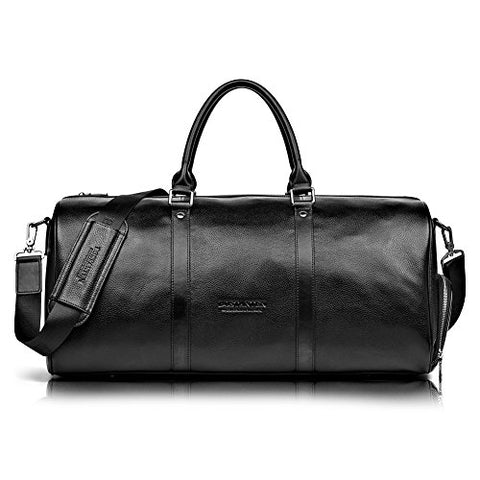 Bostanten Genuine Leather Travel Weekender Overnight Duffel Bag Gym Sports Luggage Bags For Men