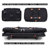 Ailouis 36 Inch Expandable Extra Large Wheeled Travel Duffel Luggage Bag (Black B)