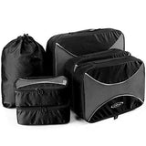 G4Free Travel Packing Cubes, Luggage Organizers 6pcs Set(Black)
