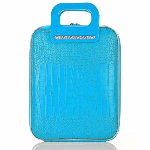 Bombata FG1111-22 Cocco Briefcase for 12 in. Laptop Siena by Fabio Guidoni - Turquoise