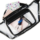360 DESIGN BOX Clear Fanny Pack, Adjustable Transparent Clear Waist Bag, NFL Stadium Approved Clear