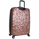 Aimee Kestenberg Women'S 28" Abs Expandable 8-Wheel Upright Checked Luggage, Rose Gold