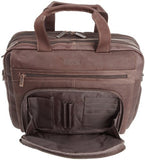 Kenneth Cole Reaction "Out Of The Bag" Colombian Leather Double Compartment Expandable Top Zip