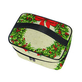 Makeup Bag Christmas Wreath Art Girls Travel Cosmetic Bag Womens Toiletry Organizer