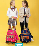 Boy Girl Wheeled Backpacks School Travel Removable Waterproof Rolling Backpack Primary Students
