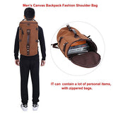 Men's Large Capacity Mountaineering Canvas Backpack Fashion Travelling Shoulder Bag
