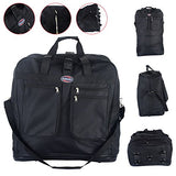 Tangkula 40" Rolling Wheeled Duffel Bag Spinner Suitcase Spinning Luggage Black New