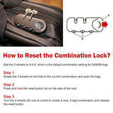 SANWA 15.6 inch Laptop Briefcase- Large Capacity Messenger Bag, Security Dial Lock, Expandable,