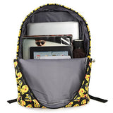 Zicac School Canvas Emoji Backpack Smiling Face Satchel Printed Emoji