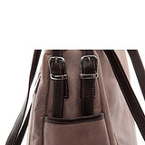 Piel Leather Top-Zip Handbag/Shoulder Bag, Toffee