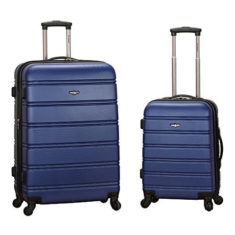Rockland Luggage 20 Inch And 28 Inch 2 Piece Expandable Spinner Set, Blue