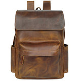 S-Zone Casual Crazy Horse Real Genuine Leather Backpack Fashion Bag Daypack