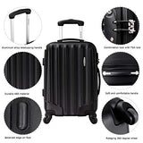 Durable 3 Pcs Luggage Sets, Hardshell Spinner Suitcase with TSA Approved Locks,Lightweight Carry on Suitcase