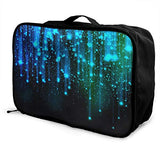 Travel Lightweight Waterproof Foldable Storage Carry Luggage Duffle Tote Bag - Black And Blue