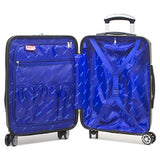 Dejuno Compact Hardside 20-Inch Carry-on Luggage with Laptop Pocket - Charcoal