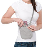 Pacsafe Coversafe V75 Anti-Theft Rfid Blocking Neck Pouch, Neutral Grey