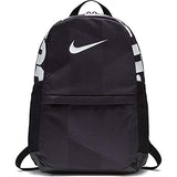 Nike Kid'S Brasilia Printed Backpack, Black/Black/White, One Size