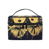 GIOVANIOR Gothic Witchcraft Siamese Twins Large Cosmetic Bag Travel Makeup Organizer Case Holder