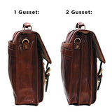 Floto Leather Buckle Strap Briefcase Bag, Messenger Bag