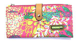 Lily Bloom Large Travel Wallet - LIZA Wallet (Floral Reef-Pink)