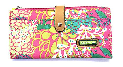 Lily Bloom Large Travel Wallet - LIZA Wallet (Floral Reef-Pink)