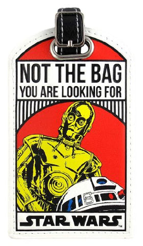 Star Wars Not The Bag You Are Looking For Droids C-3Po/R2-D2 Luggage Tag