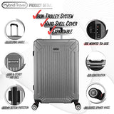 3 Pc Luggage Set Durable Lightweight Spinner Suitecase Lug3 Gl8216 Silver