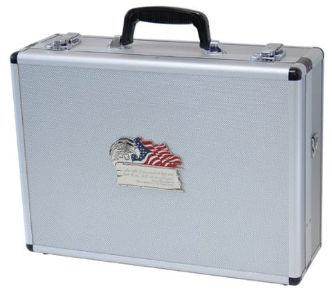 T.Z. Case International 2Nd Amendment 4-8 Pistol Promo Case, Silver, 18-Inch