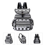 ECOSUSI Backpack Cute School College Casual Daypack Canvas Bookbag for Teens Girls, Black