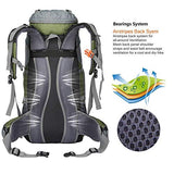 seenlast 50L Unisex Travel Hiking Backpack Outdoor Sport Daypack Water-Resistant Bag with Rain