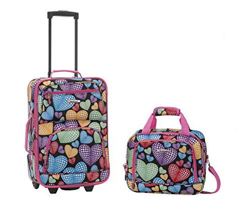 Rockland 2 Piece Luggage Set, Newheart, One Size