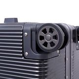 Aluminum Frame Luggage TSA Approved Suitcase Hardside PC Carry On Spinner 20", Black